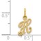 14K Gold Initial H Charm Jewelry FindingKing 16mm Long X 7mm Wide Approx.